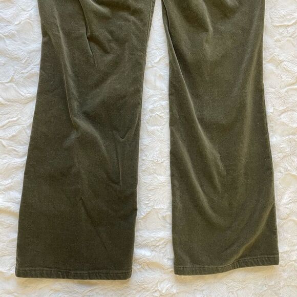 Tommy Hilfiger Green Velvet Wide Leg Crop Pant - Women’s 6 - Picture 3 of 9